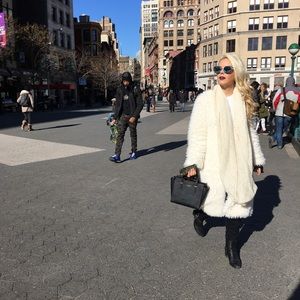 Reformation White Teddy Coat